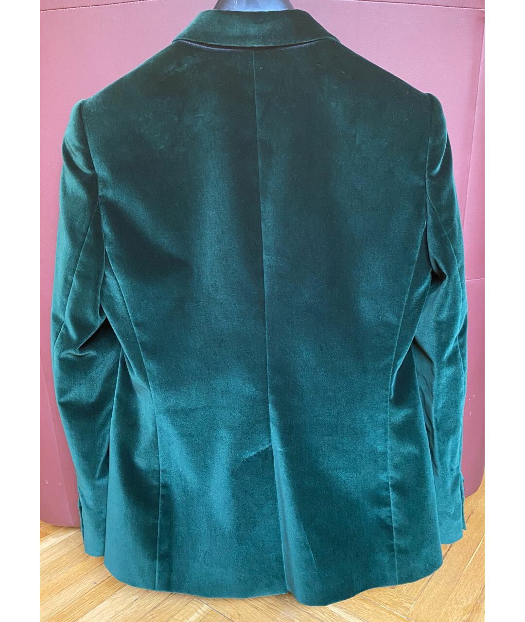 DOLCE&GABBANA Зеленый бархатный жакет/пиджак, фото 4