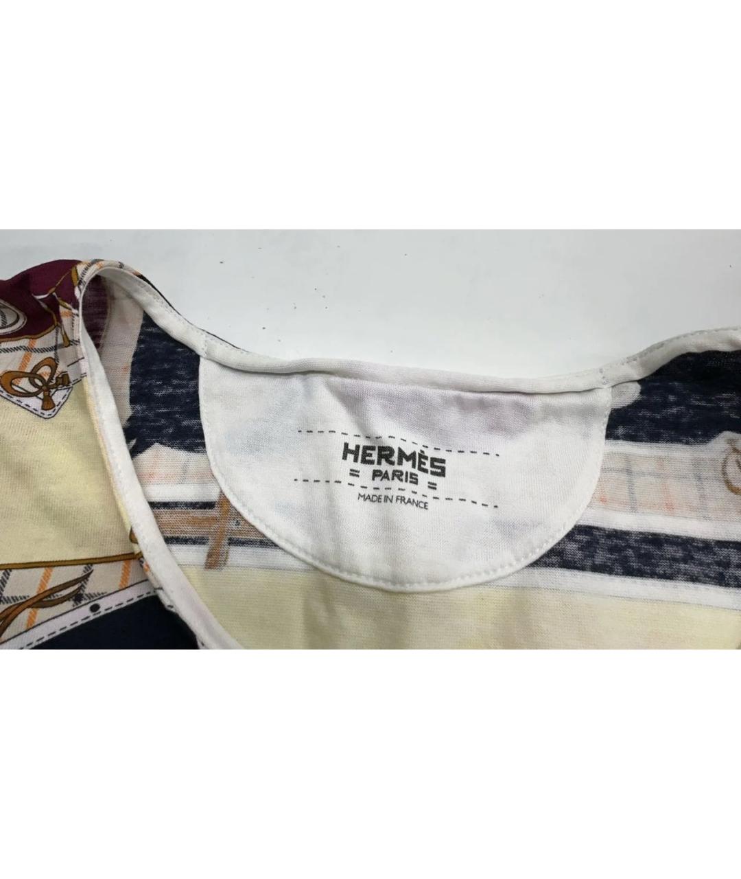 HERMES Мульти хлопковая футболка, фото 5
