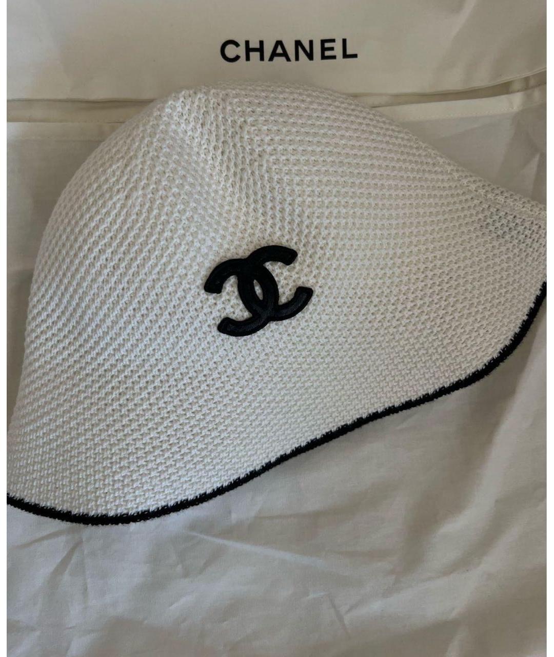 CHANEL Белая хлопковая панама, фото 4