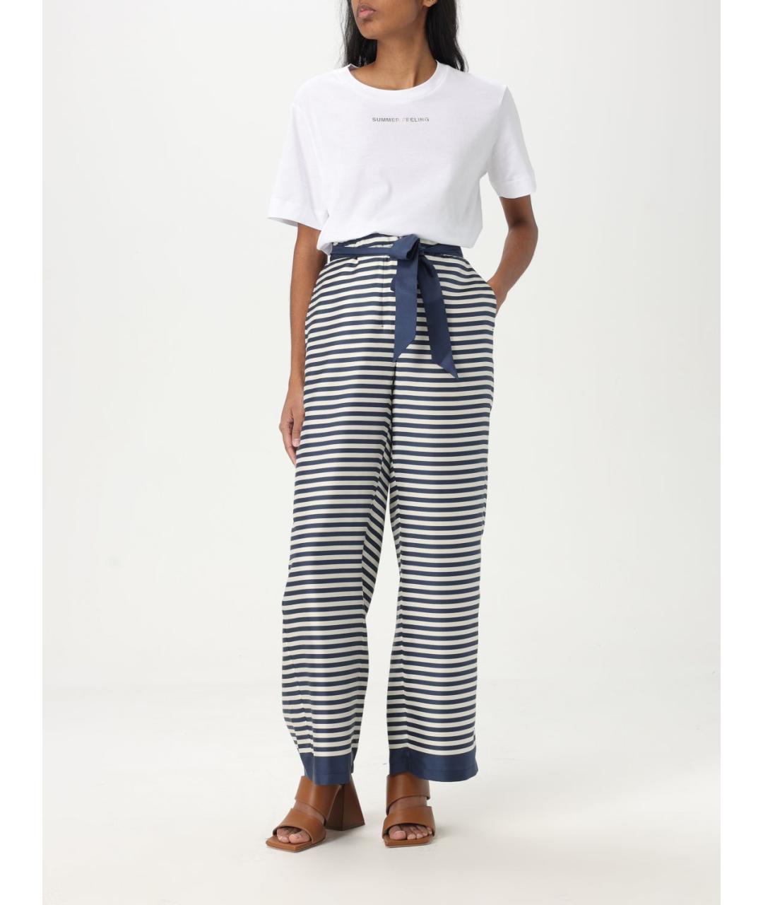 'S MAX MARA Белая хлопковая футболка, фото 3