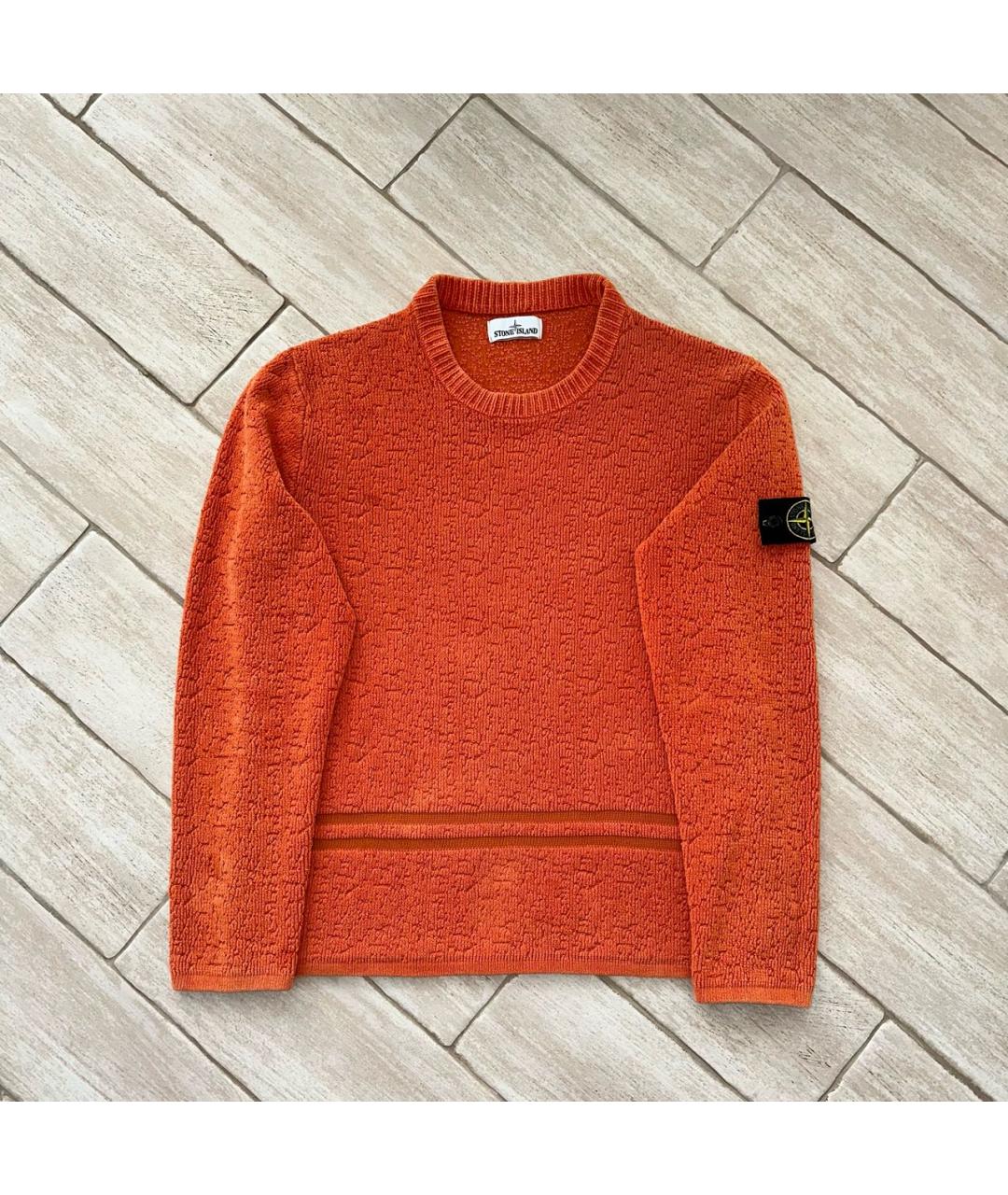 STONE ISLAND Оранжевый хлопковый джемпер / свитер, фото 6