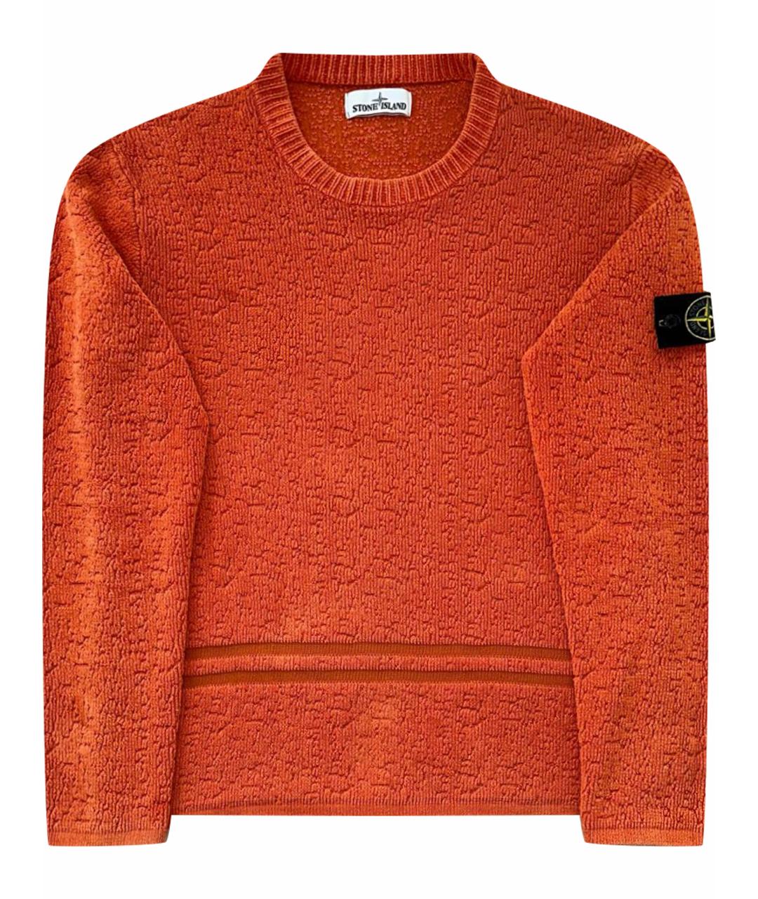 STONE ISLAND Оранжевый хлопковый джемпер / свитер, фото 1