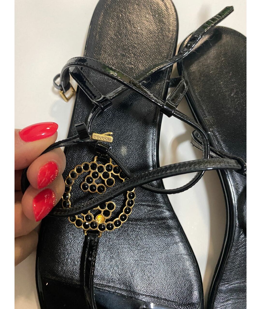 GUCCI Черные кожаные сандалии, фото 3