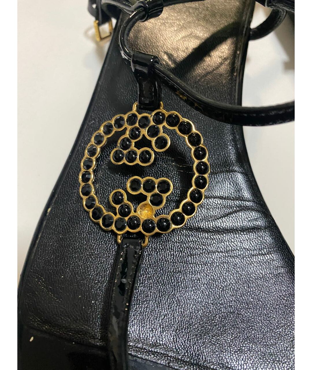 GUCCI Черные кожаные сандалии, фото 2