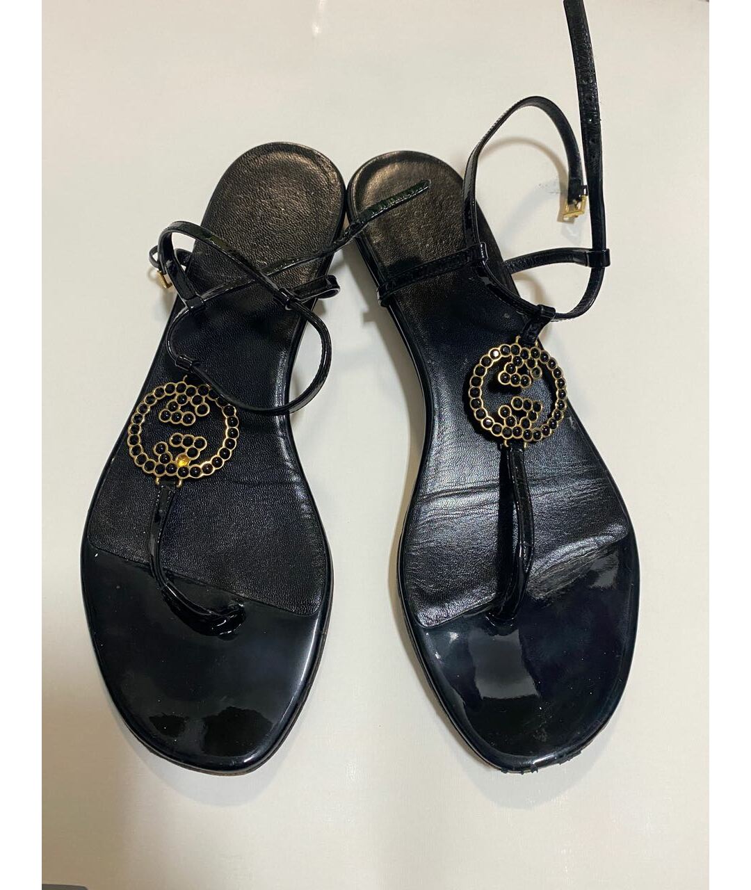 GUCCI Черные кожаные сандалии, фото 5