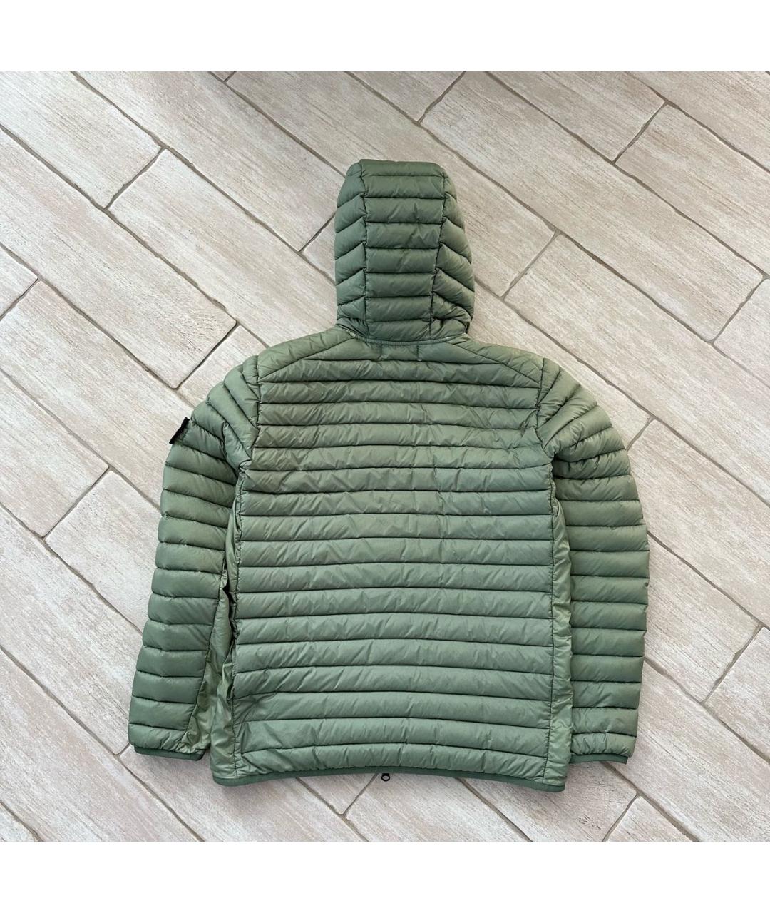 STONE ISLAND Зеленая полиэстеровая куртка, фото 2