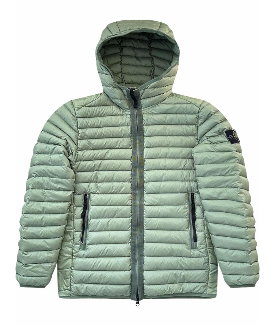 STONE ISLAND Зеленая полиэстеровая куртка, фото 1