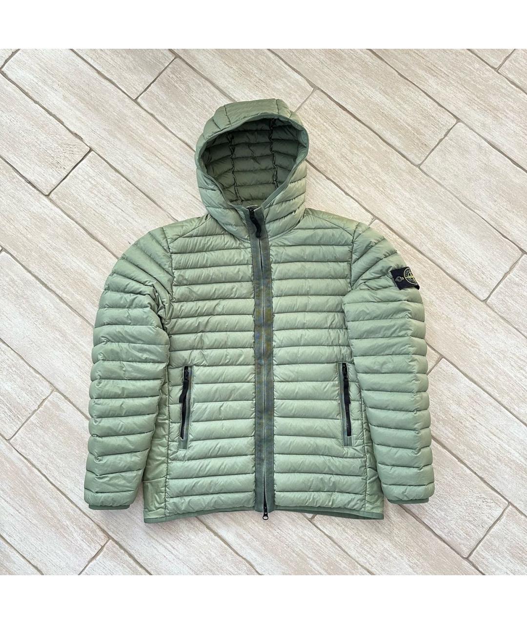 STONE ISLAND Зеленая полиэстеровая куртка, фото 5