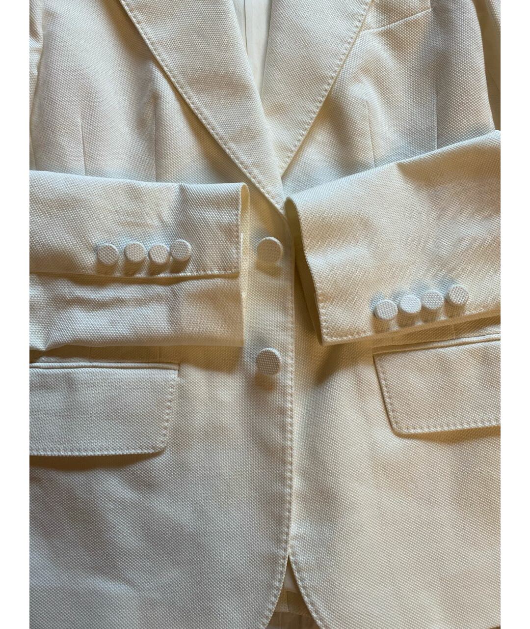 DOLCE&GABBANA Белый хлопковый жакет/пиджак, фото 4