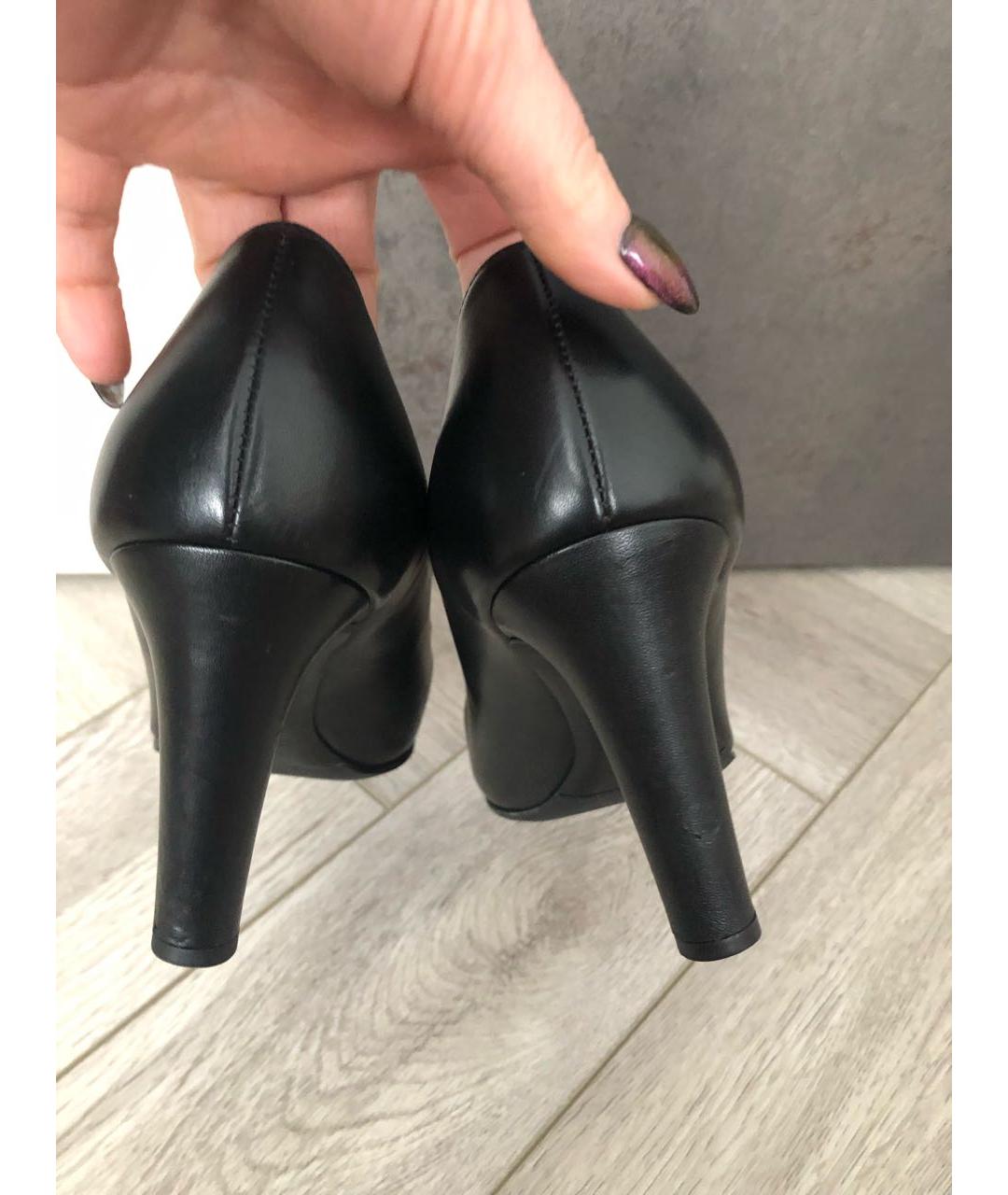 CHANEL Черные кожаные туфли, фото 5