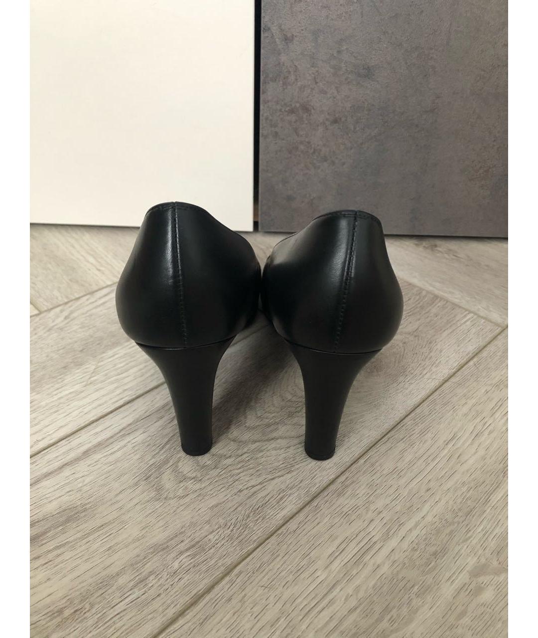 CHANEL Черные кожаные туфли, фото 4