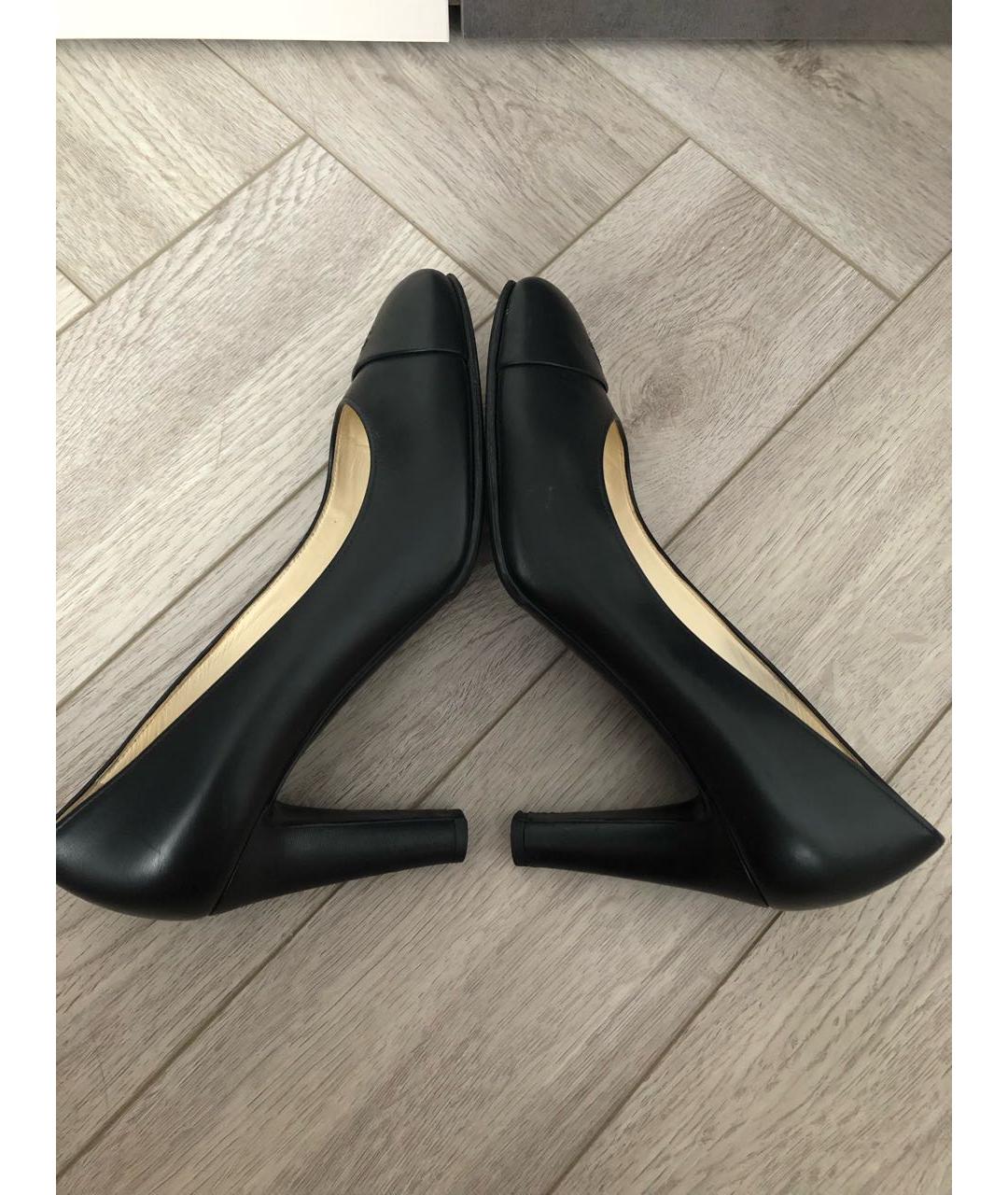 CHANEL Черные кожаные туфли, фото 7