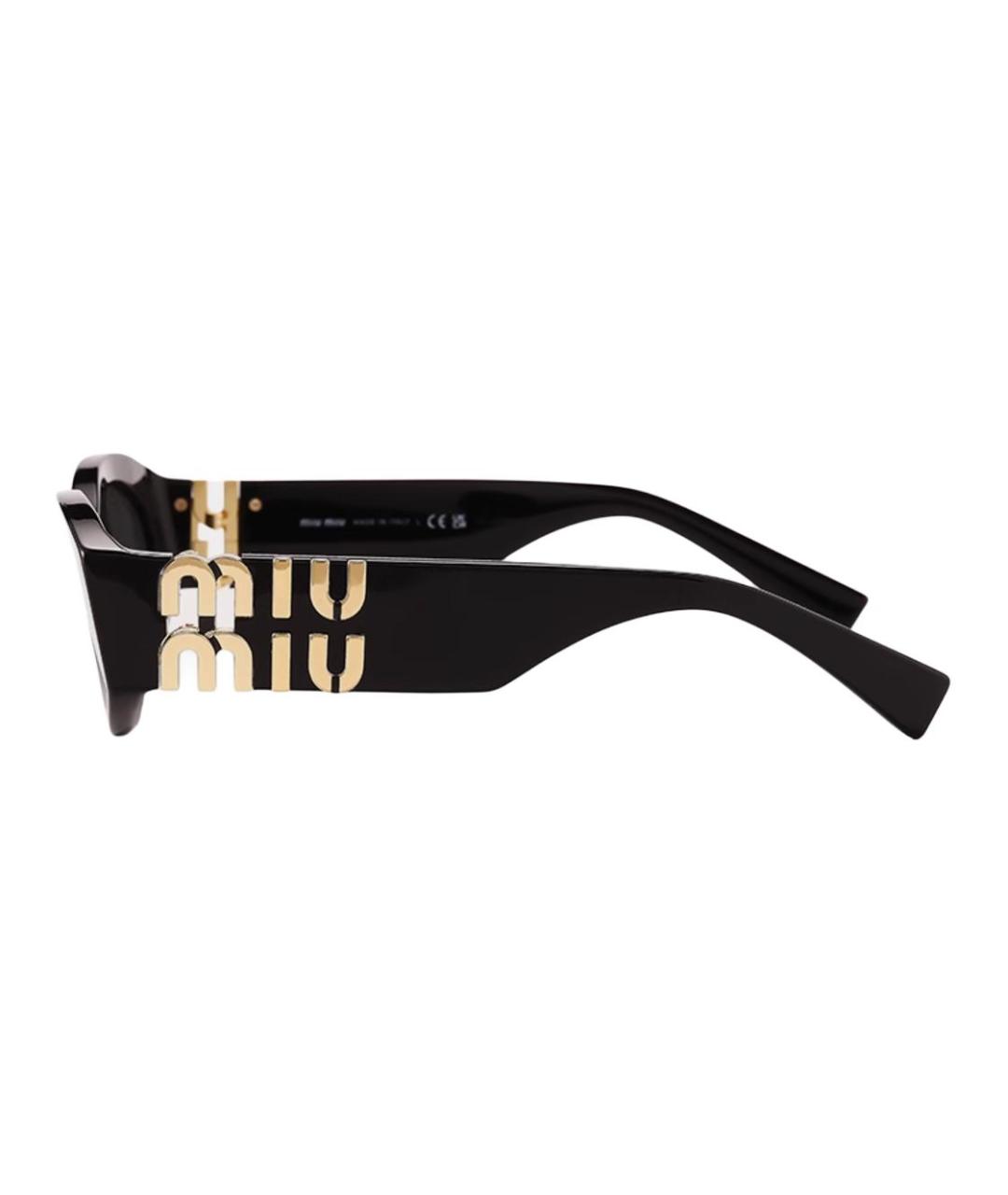 MIU MIU Черные пластиковые солнцезащитные очки, фото 3