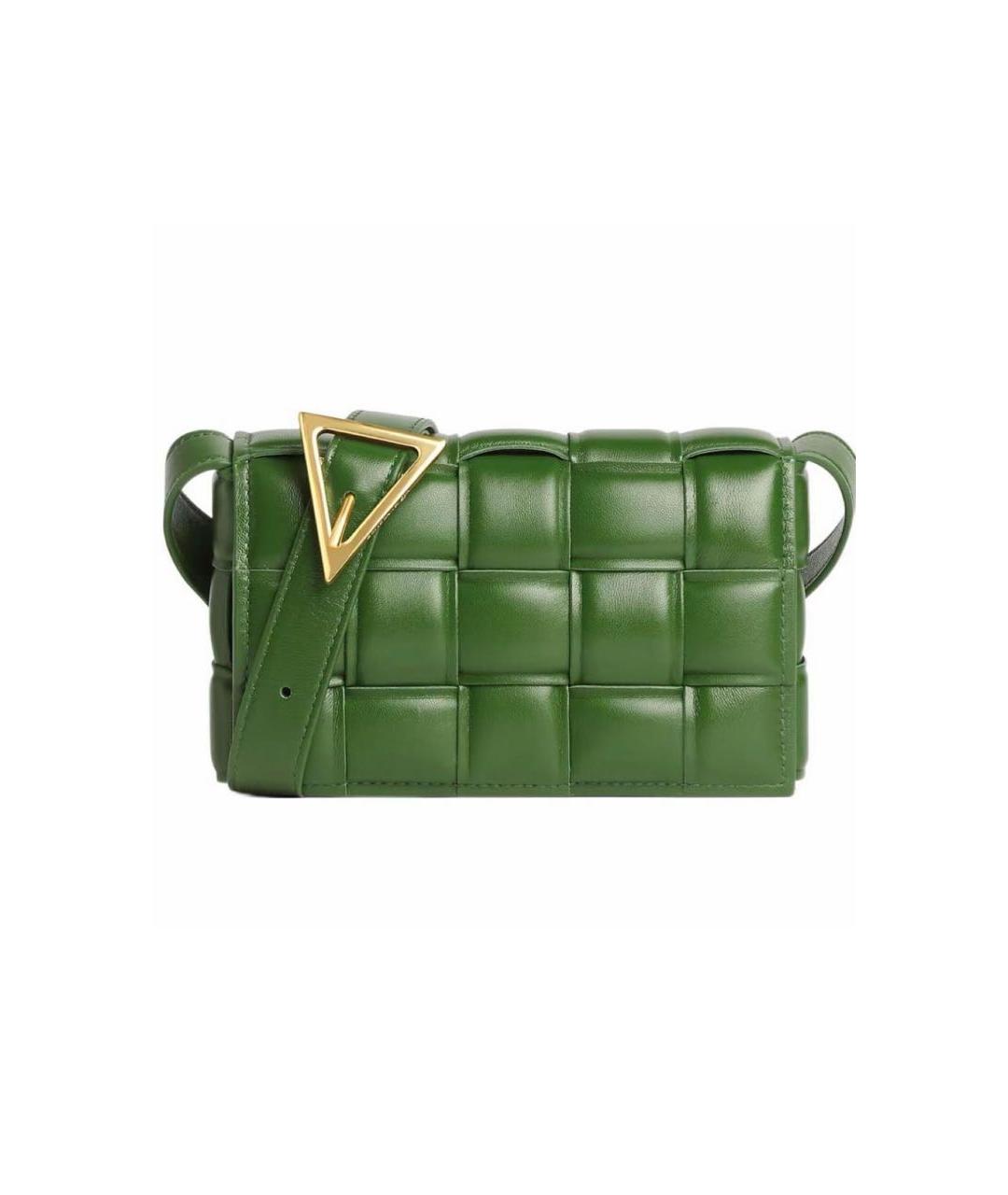 BOTTEGA VENETA Зеленая кожаная сумка через плечо, фото 9