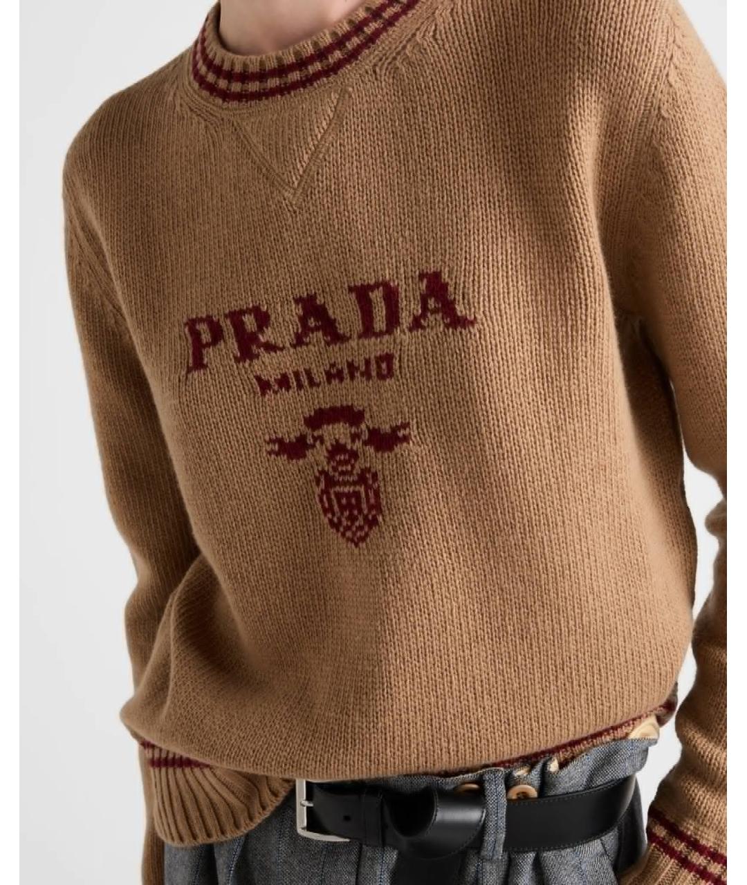PRADA Коричневый джемпер / свитер, фото 2