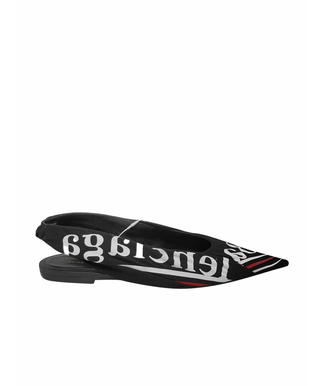 BALENCIAGA Черные лодочки на низком каблуке, фото 1