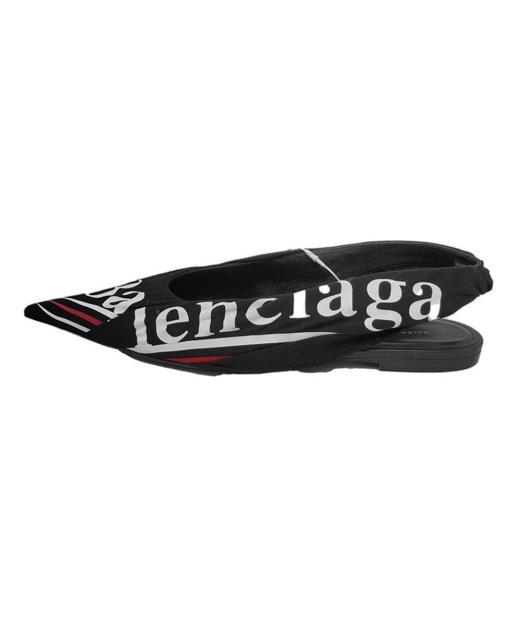 BALENCIAGA Черные лодочки на низком каблуке, фото 8
