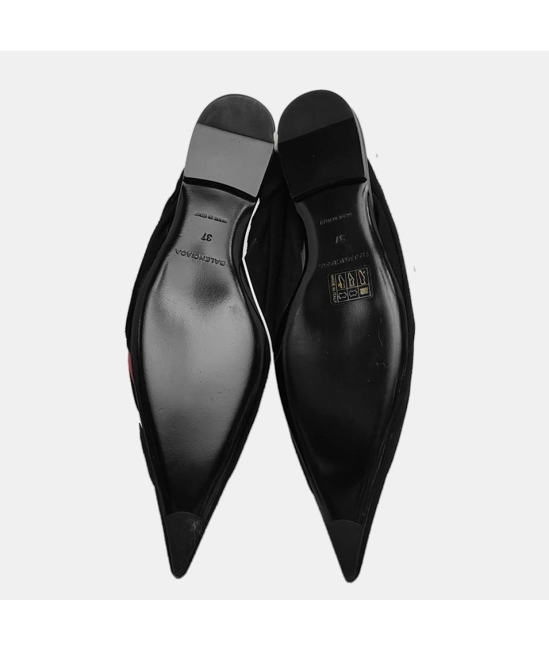 BALENCIAGA Черные лодочки на низком каблуке, фото 5
