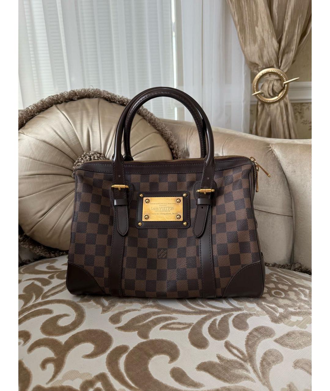 LOUIS VUITTON Коричневая сумка с короткими ручками, фото 6