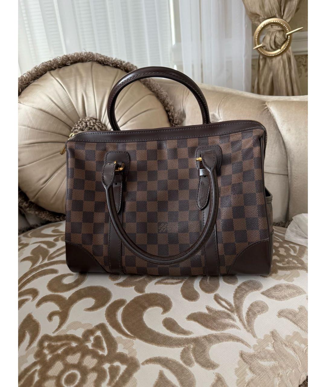LOUIS VUITTON Коричневая сумка с короткими ручками, фото 3