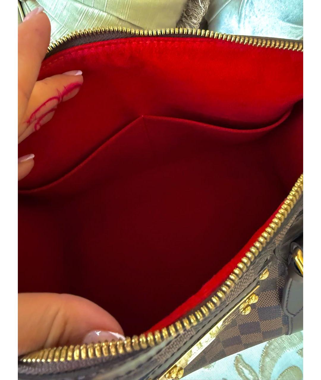 LOUIS VUITTON Коричневая сумка с короткими ручками, фото 4