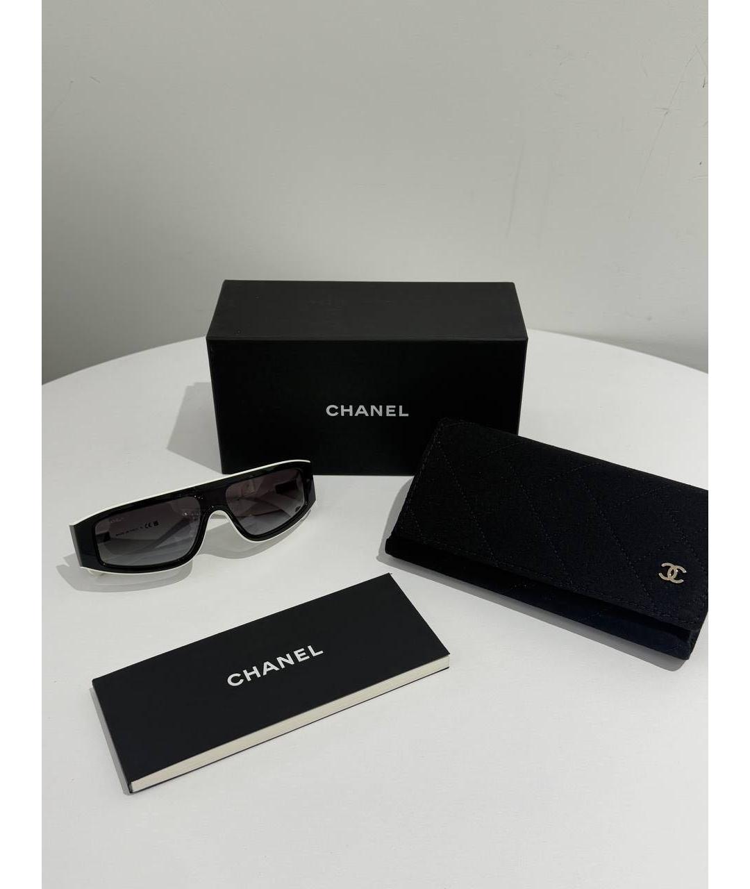 CHANEL Черные пластиковые солнцезащитные очки, фото 4
