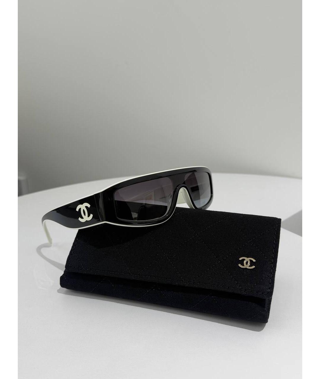 CHANEL Черные пластиковые солнцезащитные очки, фото 2