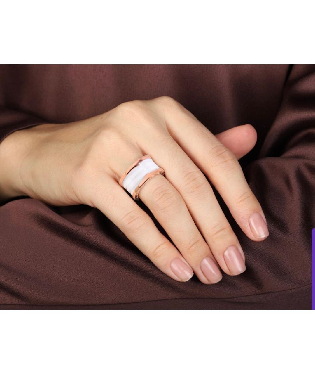 BVLGARI Белое кольцо из розового золота, фото 2