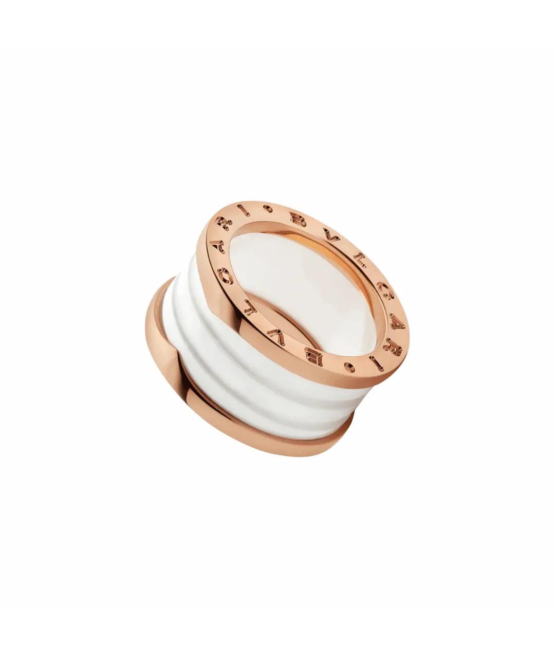 BVLGARI Белое кольцо из розового золота, фото 1