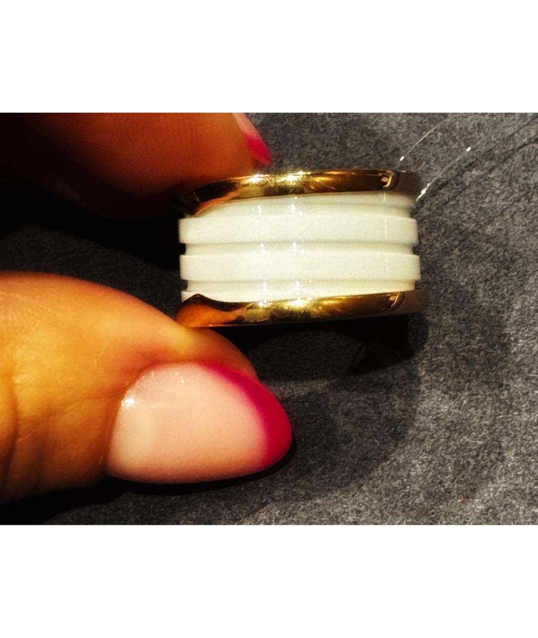 BVLGARI Белое кольцо из розового золота, фото 4