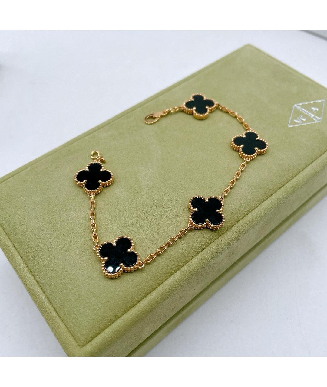 VAN CLEEF & ARPELS Черный браслет из желтого золота, фото 5