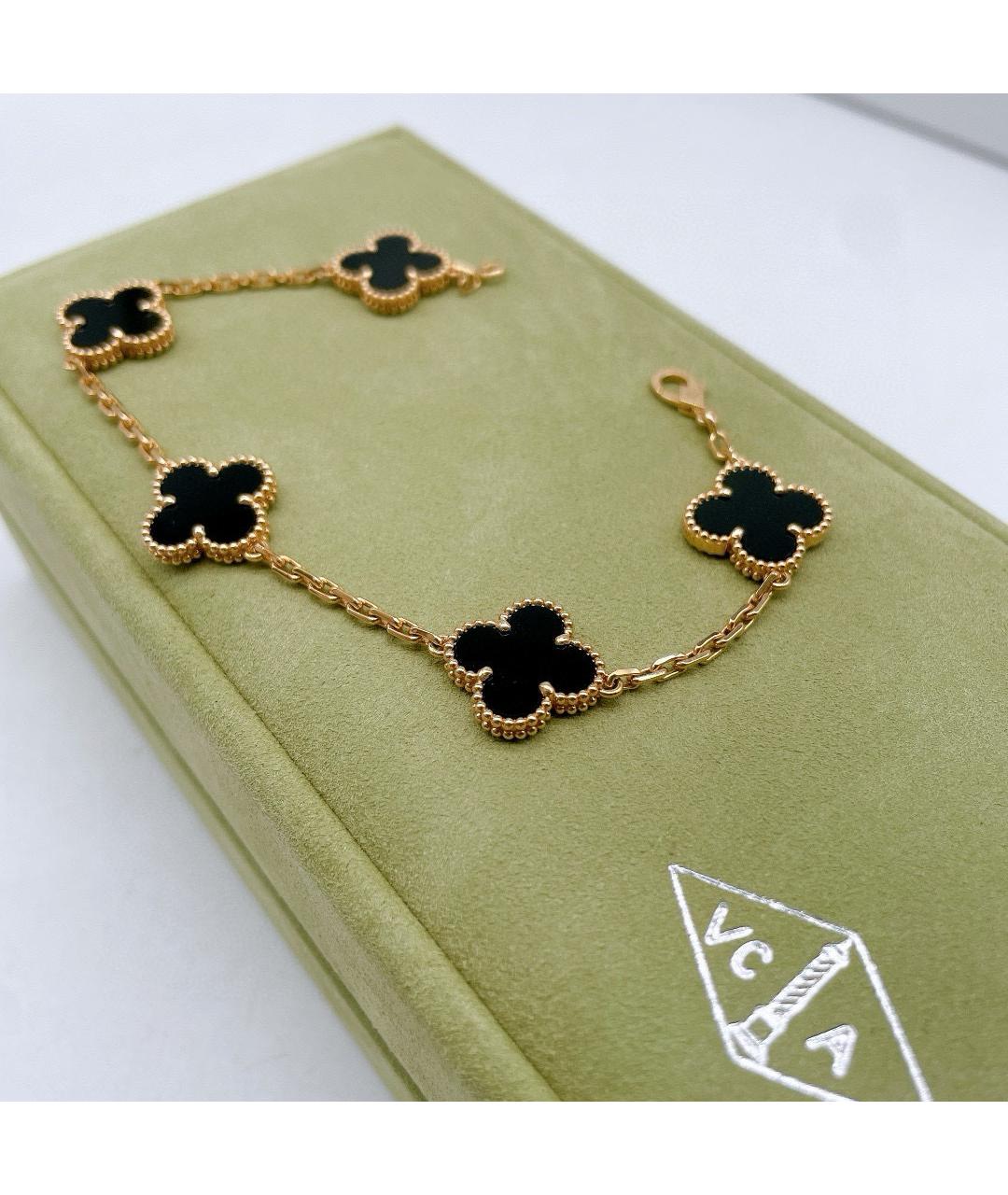 VAN CLEEF & ARPELS Черный браслет из желтого золота, фото 2