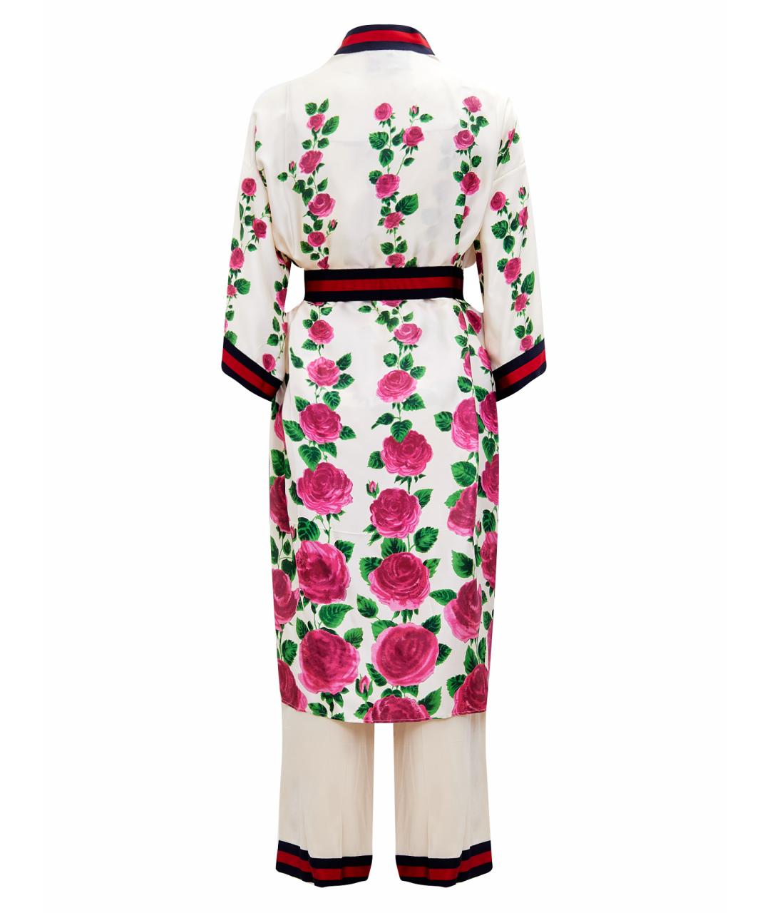 GUCCI Бежевый шелковый костюм с брюками, фото 9