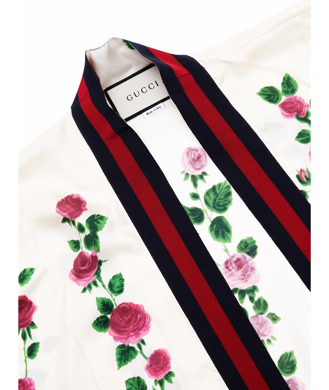 GUCCI Бежевый шелковый костюм с брюками, фото 6
