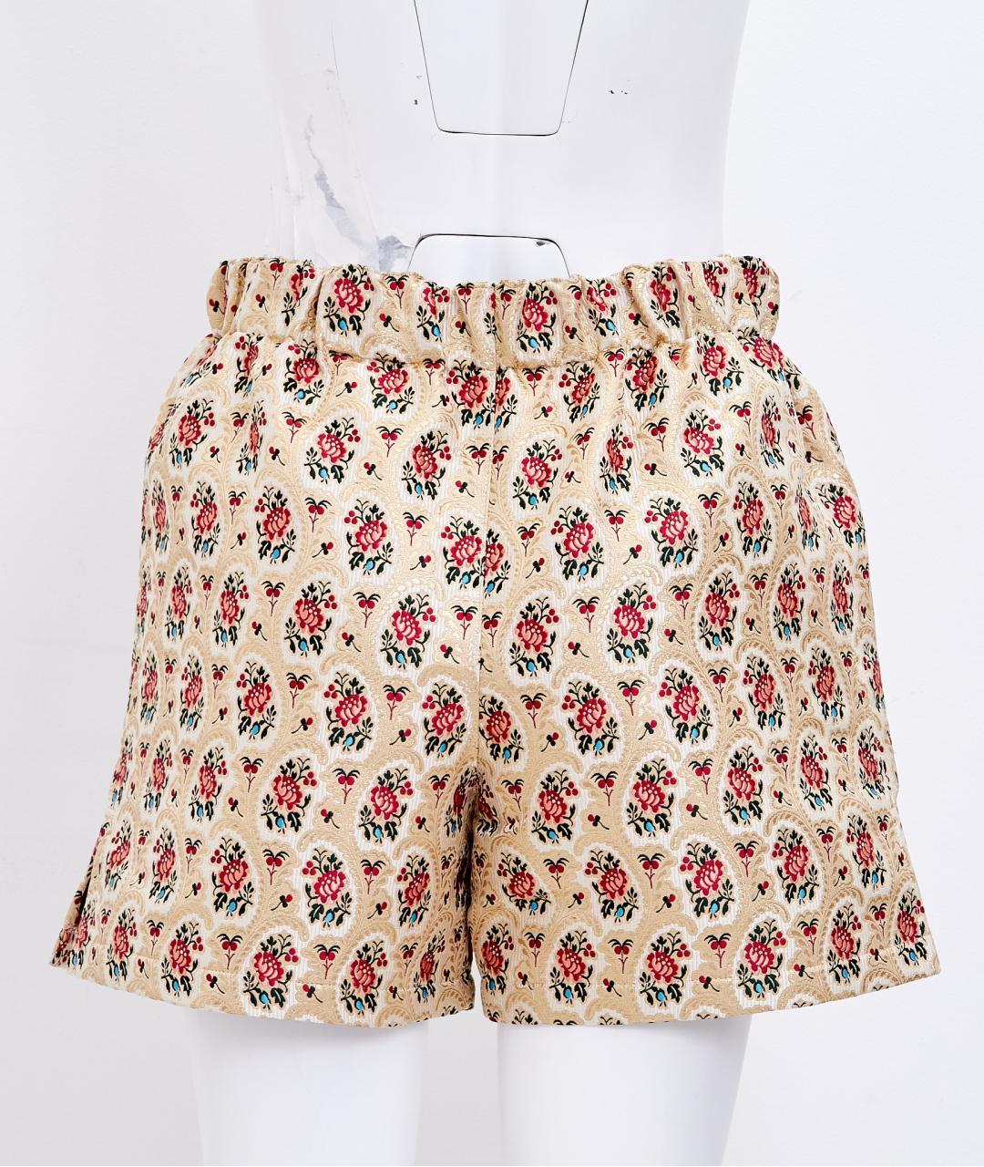 MIU MIU Золотые полиэстеровые шорты, фото 2