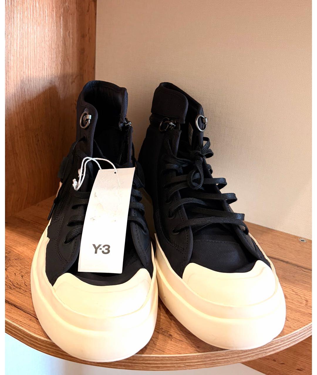 Y-3 Черные высокие кроссовки / кеды, фото 4