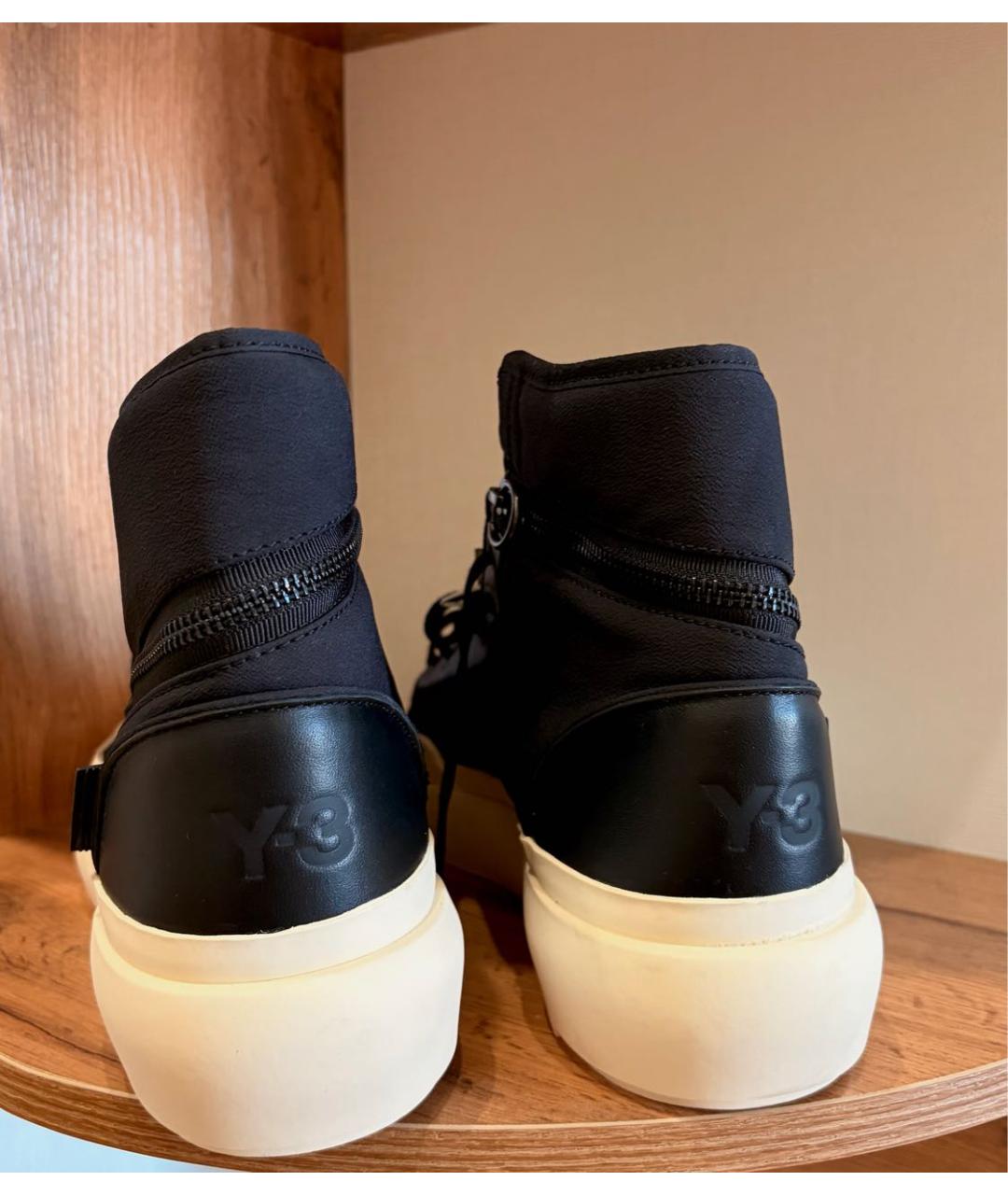 Y-3 Черные высокие кроссовки / кеды, фото 3