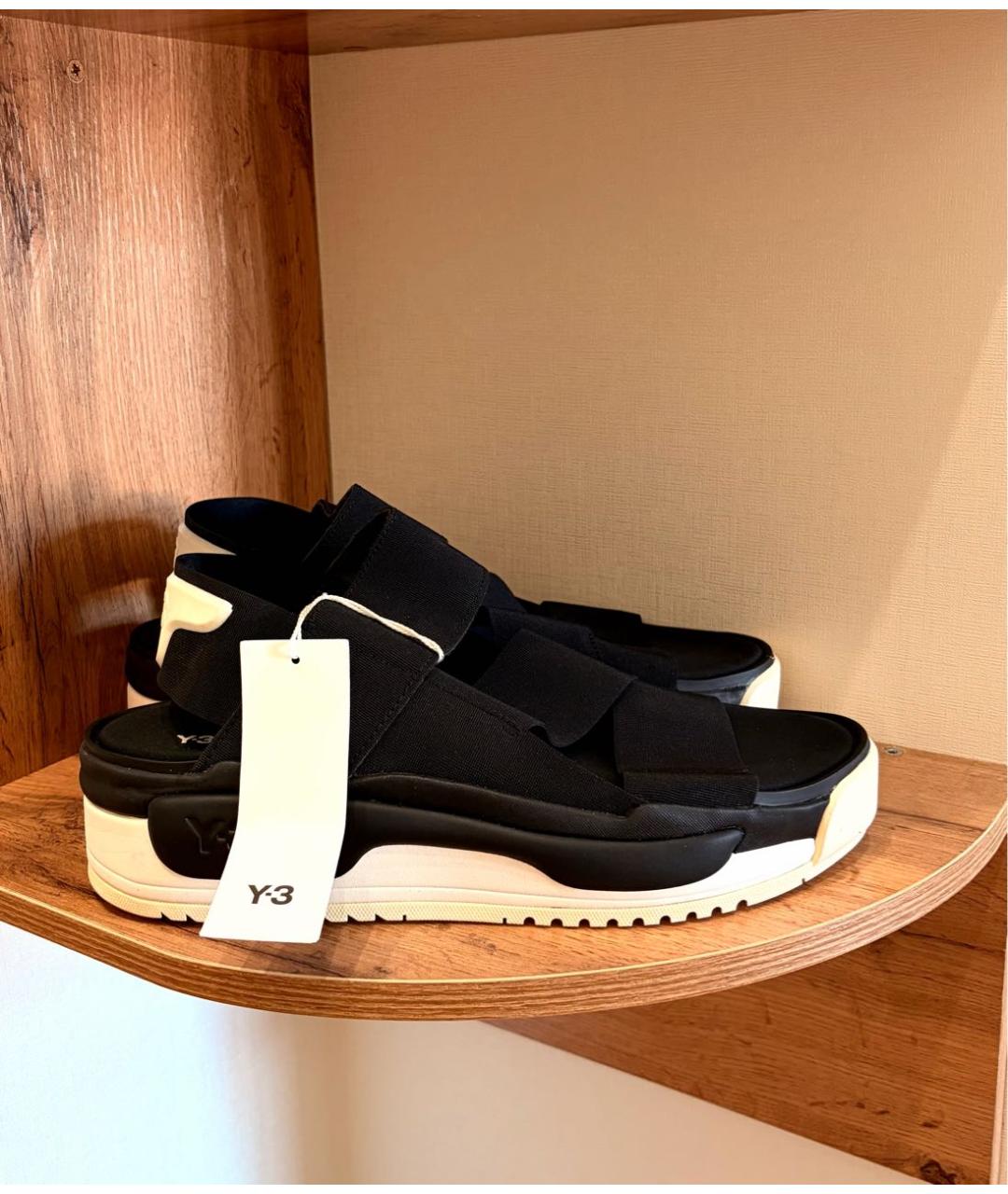 Y-3 Черные сандалии, фото 4