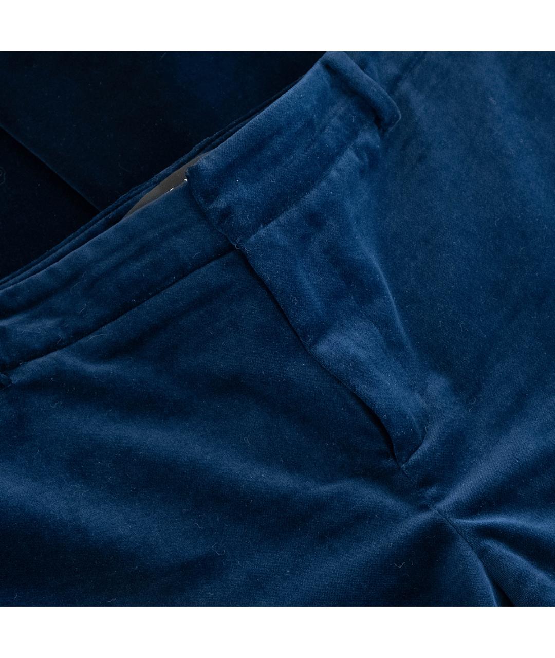 RALPH LAUREN Синие бархатные прямые брюки, фото 4