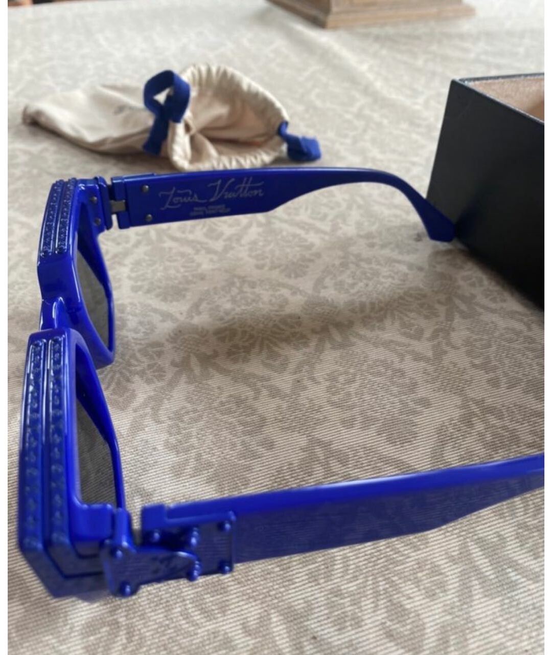 LOUIS VUITTON PRE-OWNED Синие пластиковые солнцезащитные очки, фото 3