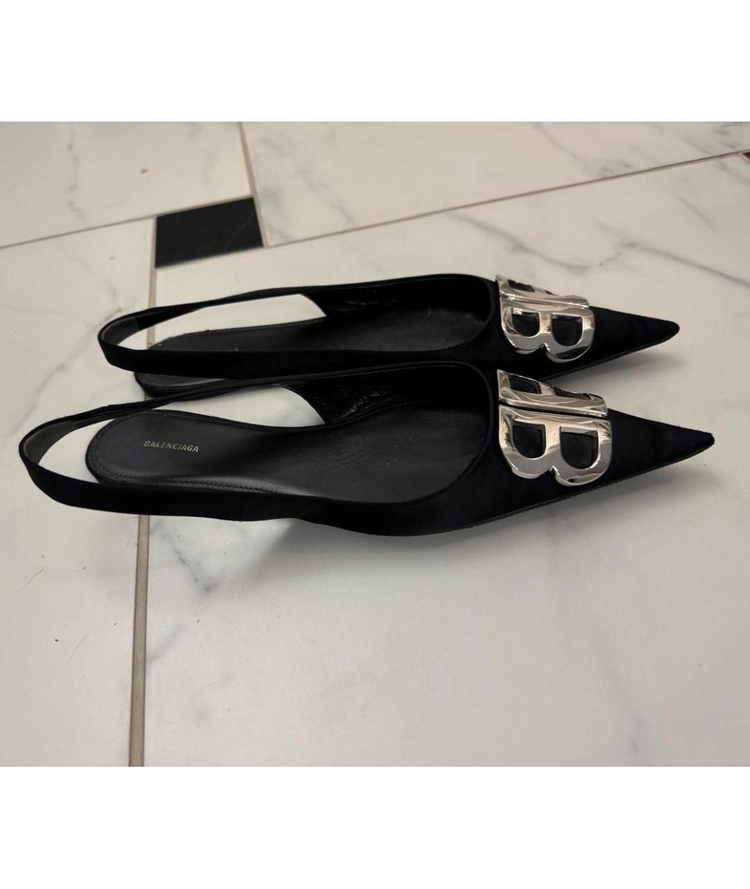 BALENCIAGA Черные текстильные мюли, фото 9