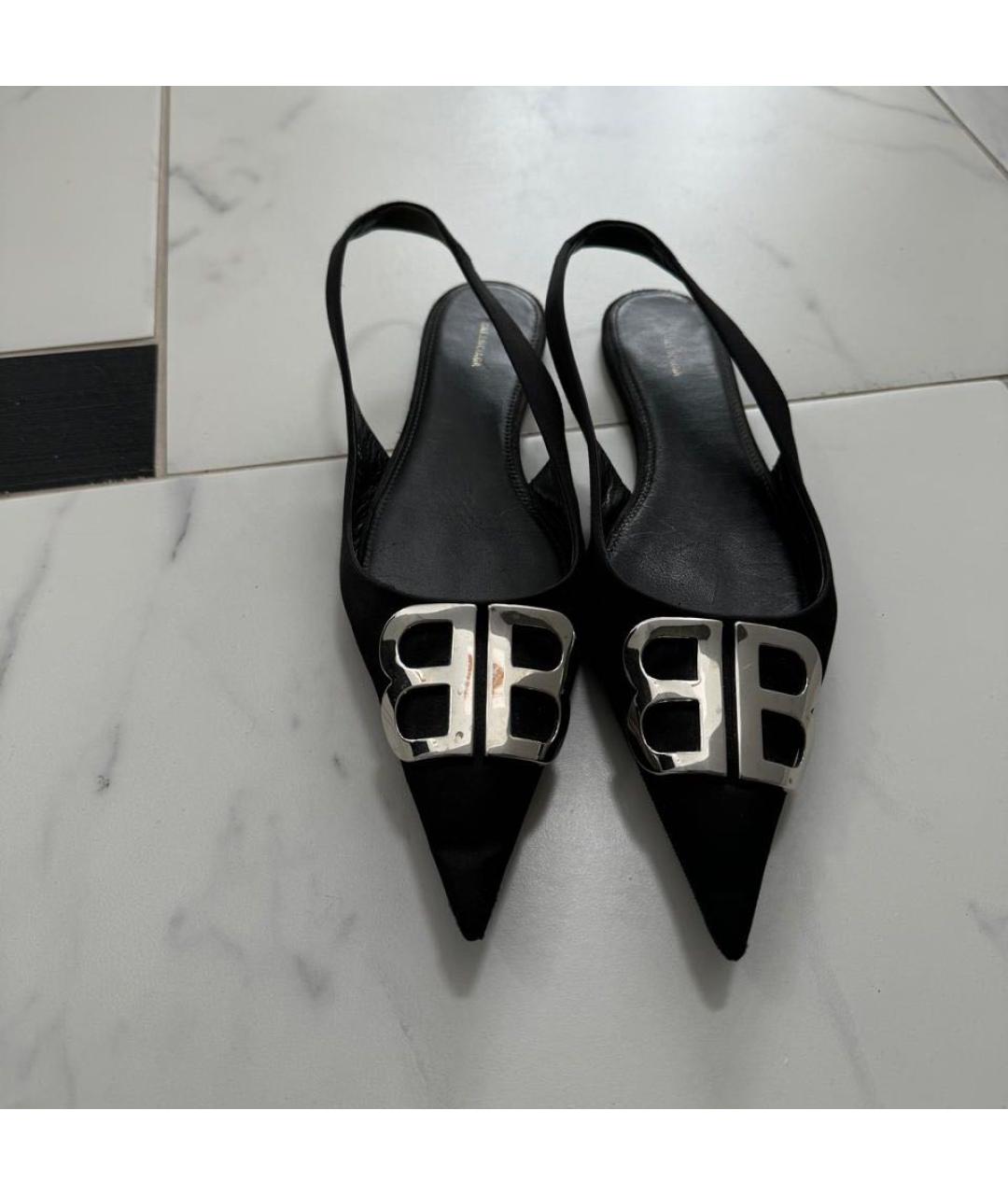 BALENCIAGA Черные текстильные мюли, фото 7
