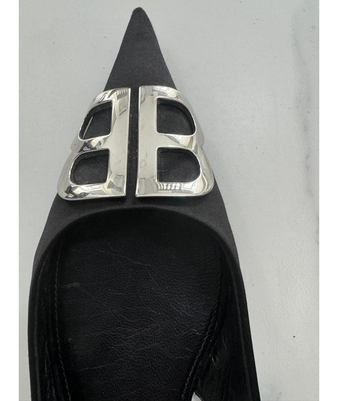 BALENCIAGA Черные текстильные мюли, фото 5