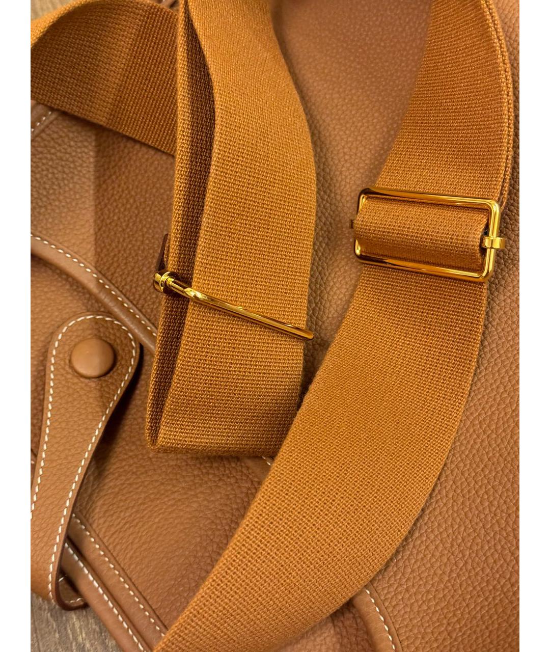 HERMES Коричневая кожаная сумка через плечо, фото 7