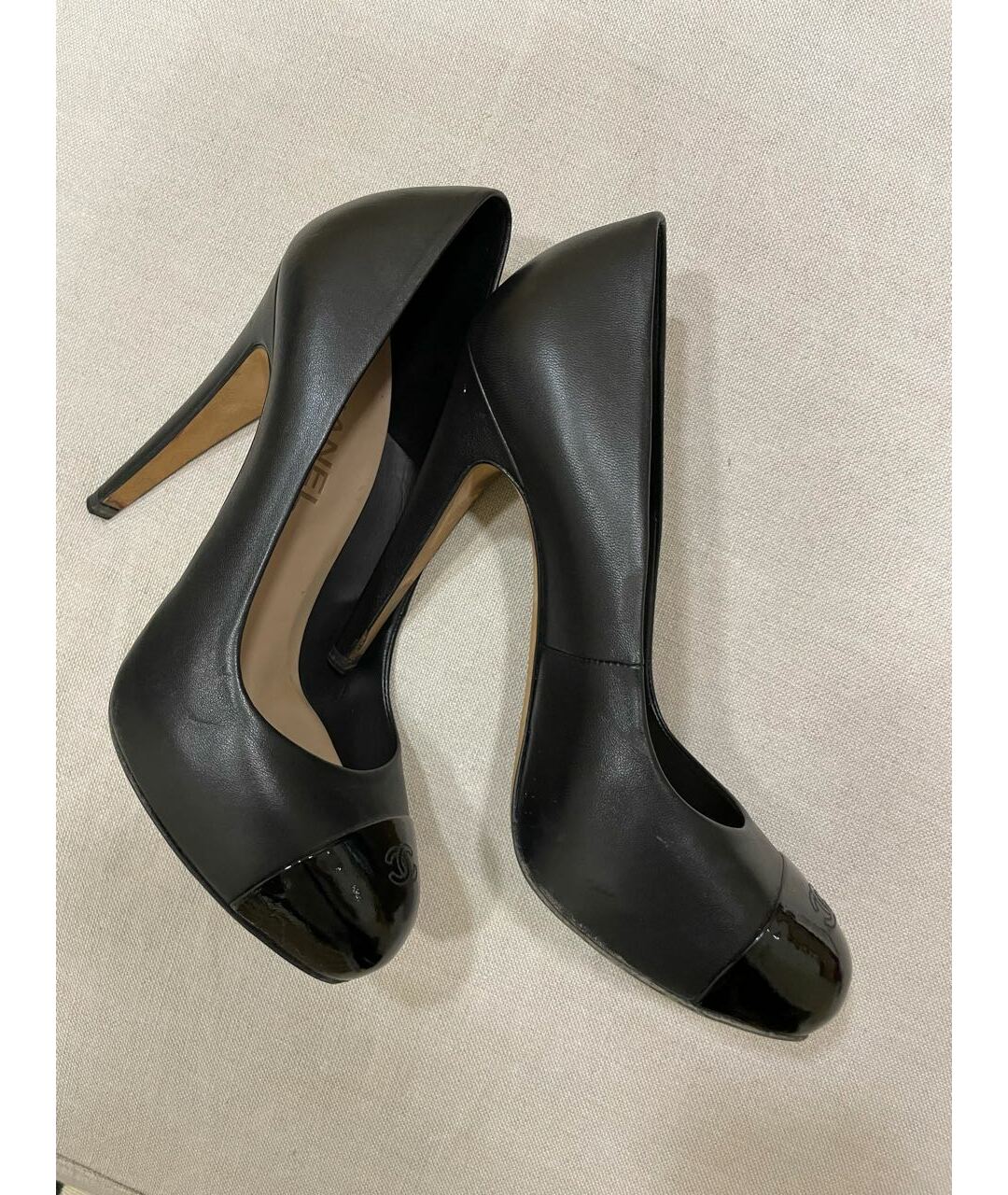 CHANEL Черные кожаные туфли, фото 3