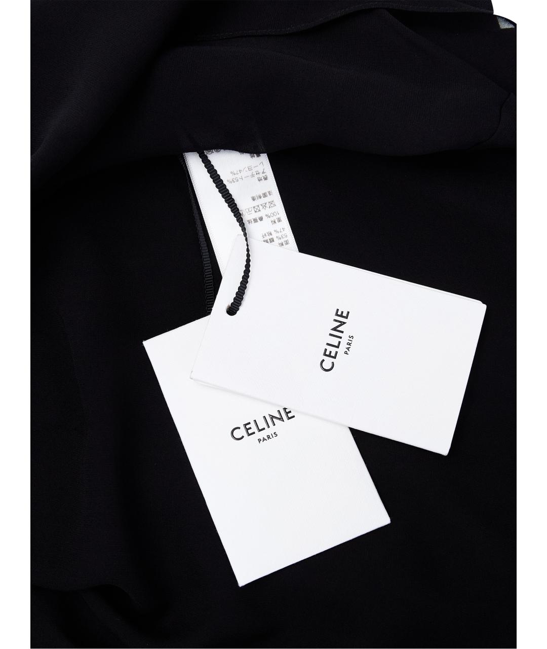 CELINE Черное ацетатное повседневное платье, фото 4
