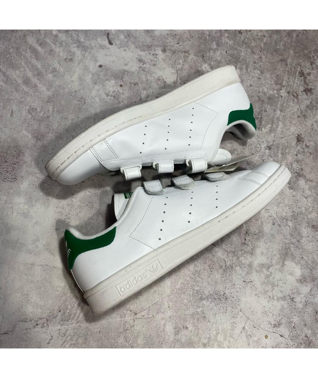 ADIDAS Белые кожаные низкие кроссовки / кеды, фото 4