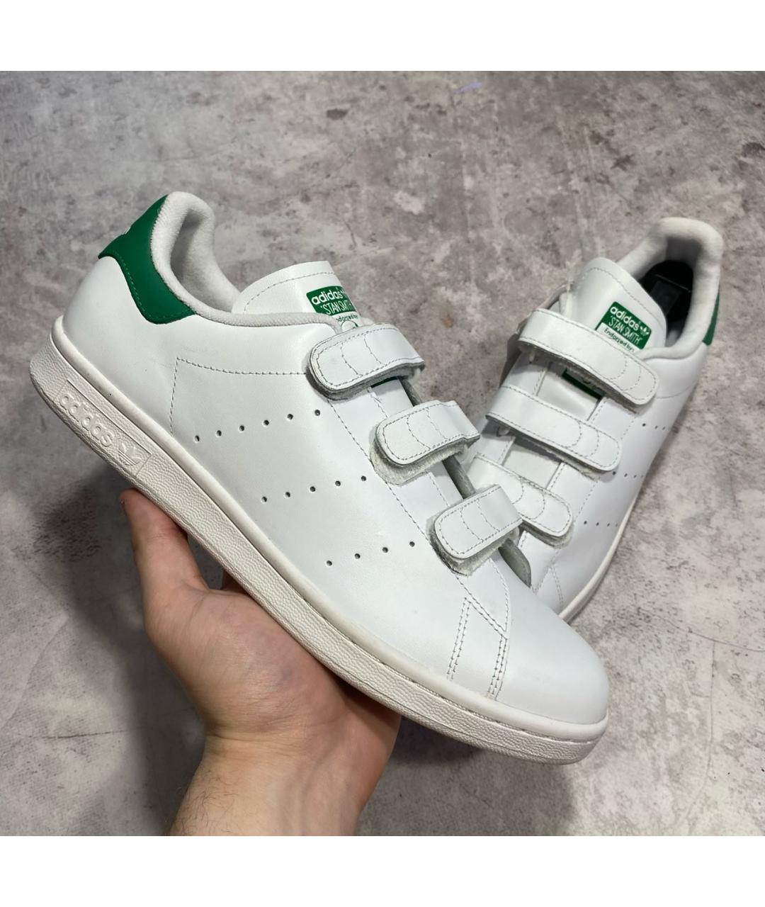 ADIDAS Белые кожаные низкие кроссовки / кеды, фото 6