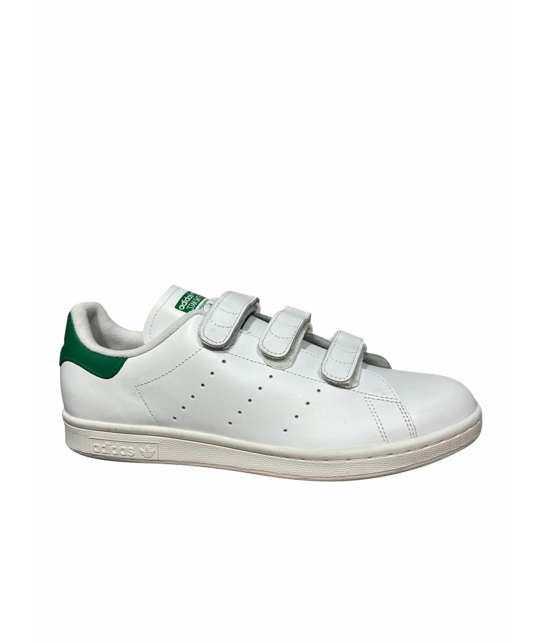 ADIDAS Белые кожаные низкие кроссовки / кеды, фото 1