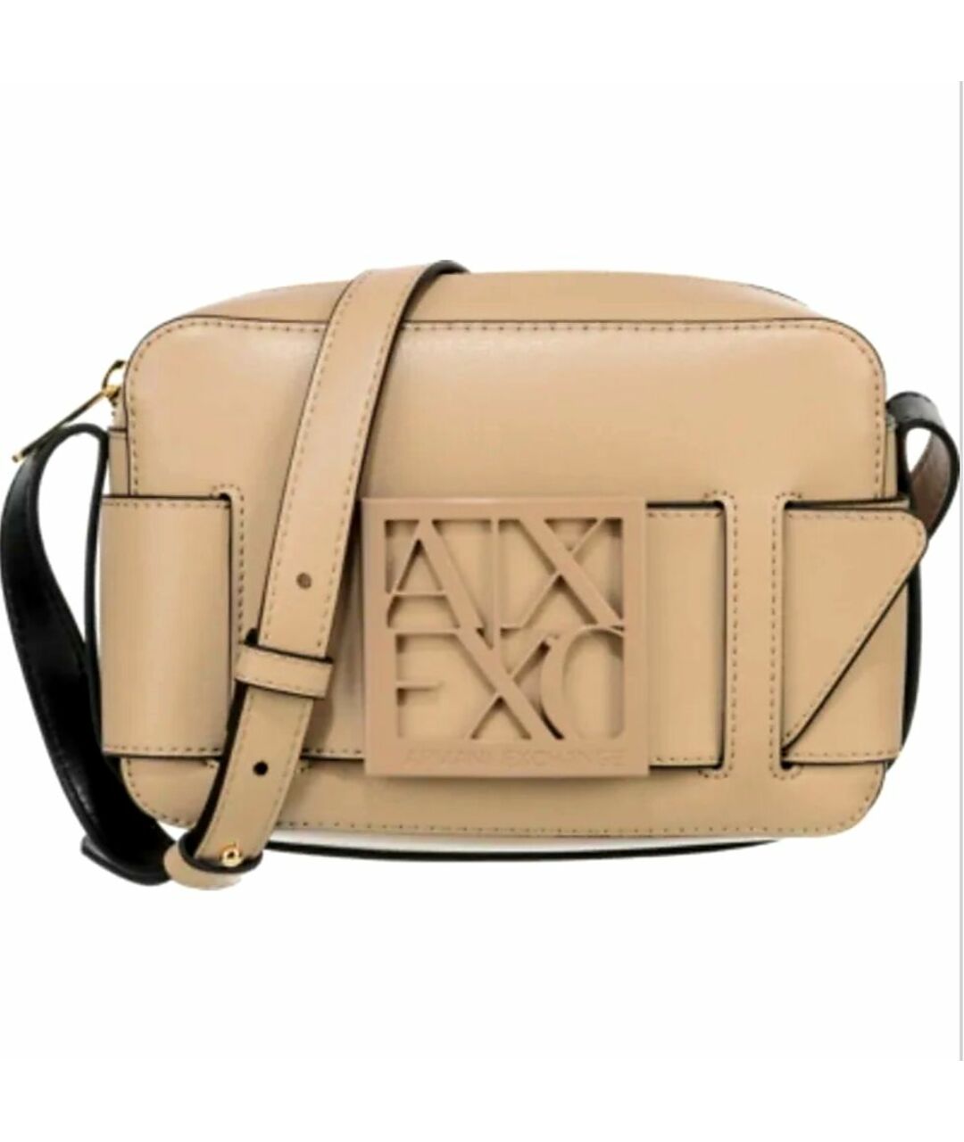 ARMANI EXCHANGE Бежевая сумка через плечо из искусственной кожи, фото 1